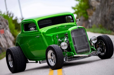 vintage green roadster