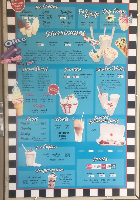 shaved ice menu 